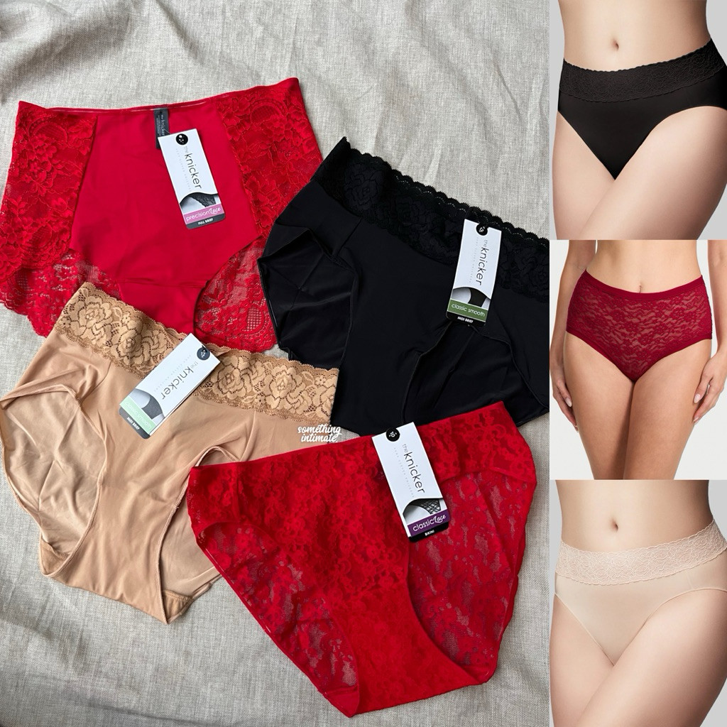 THE KNICKERS Sofie Red Highwaisted Seamless Lace Hipster Panties / HW Simless CD Tinggi Hi Rise Hi C