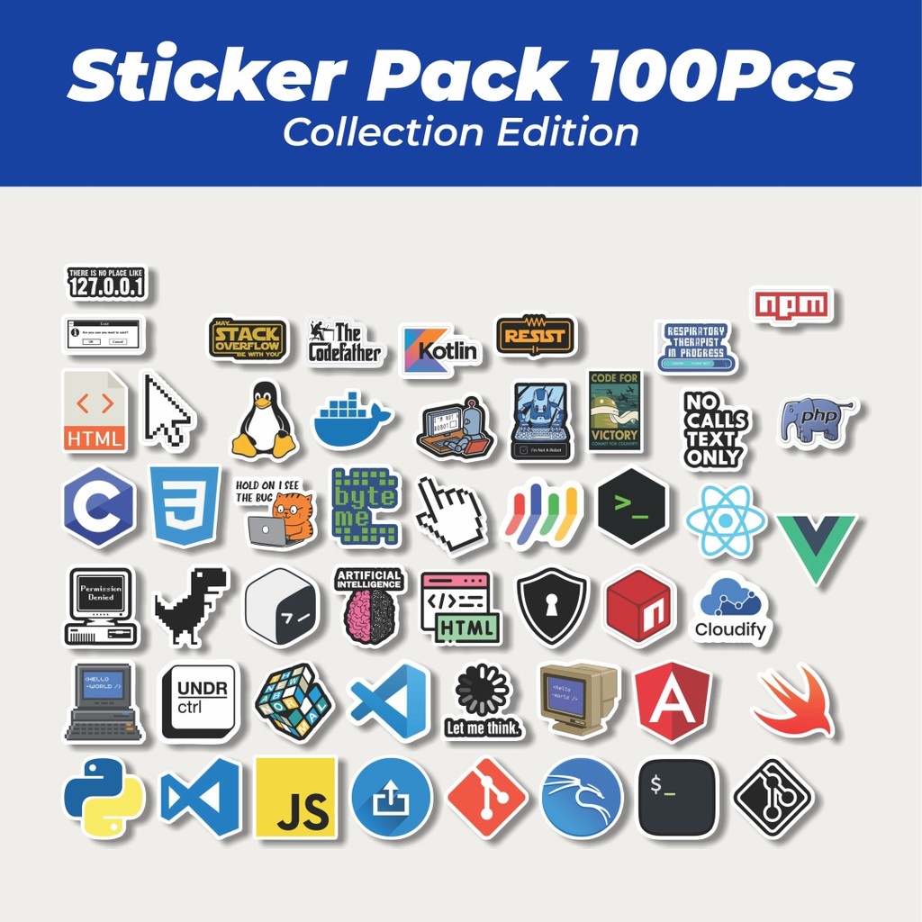 

Hot Stiker Logo IT Programer V1 Lucu Anti Air Stikers Berperekat Waterproof Sticker Decal Buat Motor Helm Buku Journal Koper Casing HP Laptop Botol Minum