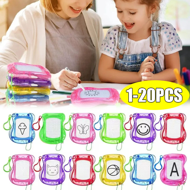 

Portable Children Erasable Sketch Writing Board Magnetic Doodle Board Keychain Mini Drawing Board Children Birthday Party Gift