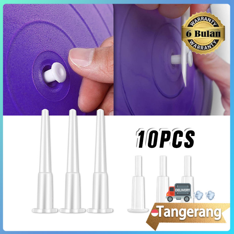 10pcs Pentil Penutup Bola Gym Ball Putih Universal Plastik Gymball 3,7cm/5cm