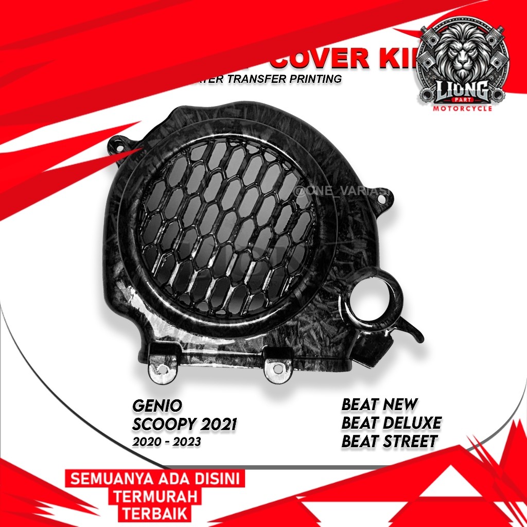 LIONGPART - COVER TUTUP KIPAS FAN CARBON FORGED GENIO BEAT NEW DELUXE SCOOPY 2020 2022 FORGED