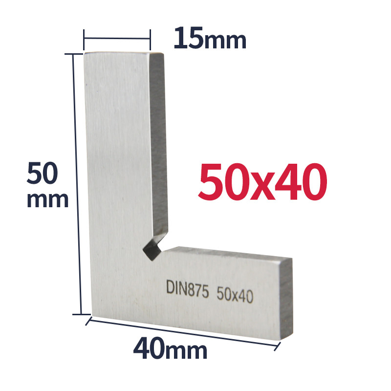 

90 Degree Angle Flat Edge Square Angle Ruler Woodworking Tools Carpenter Square Ruler Metal Square Carbon Steel Gauge Try Square