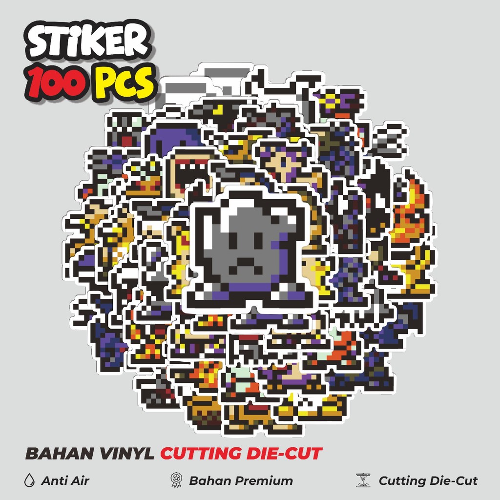 

Terbaru! 50 pcs Stiker Pixel Digimon V6 Dekorasi Lucu Kreatif untuk Notebook, Skateboard, HP