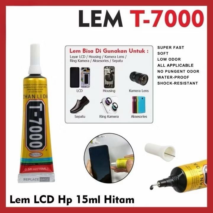 

Promo Lem LCD T-7000 Lem Touch Screen LCD Hp Hitam 15 ML Original