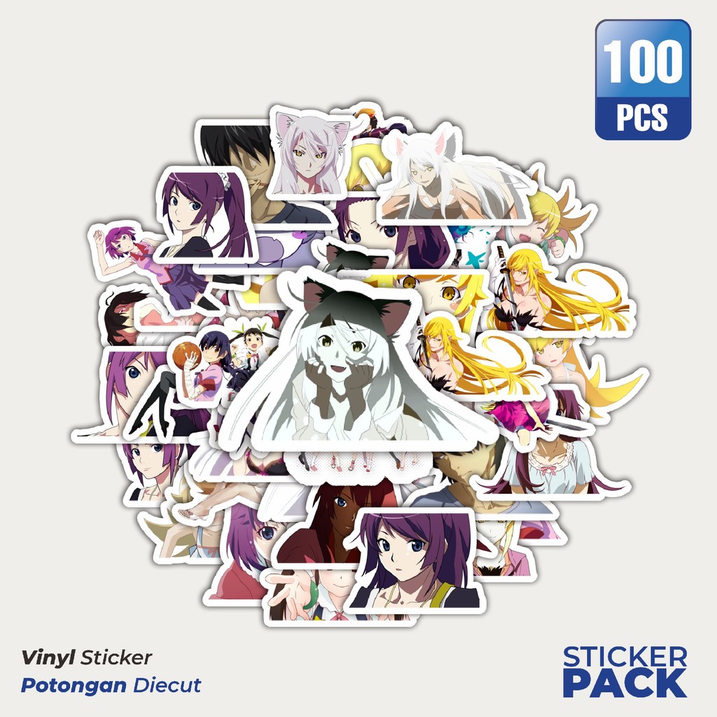 

Super Hemat! 100 PCS Stiker Game Series Monogatari Karakter Mix 1 Waterproof Aesthetic- Untuk Laptop, Motor, dan Helm - Paper Stationery Pack