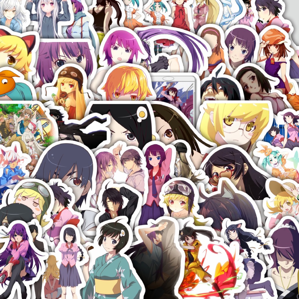 

Stiker Cutting Pack Stiker Game Series Monogatari Karakter Mix 5 Isi 100Pcs Series Aesthetic Lucu Keren Untuk Koper Bahan Vynil