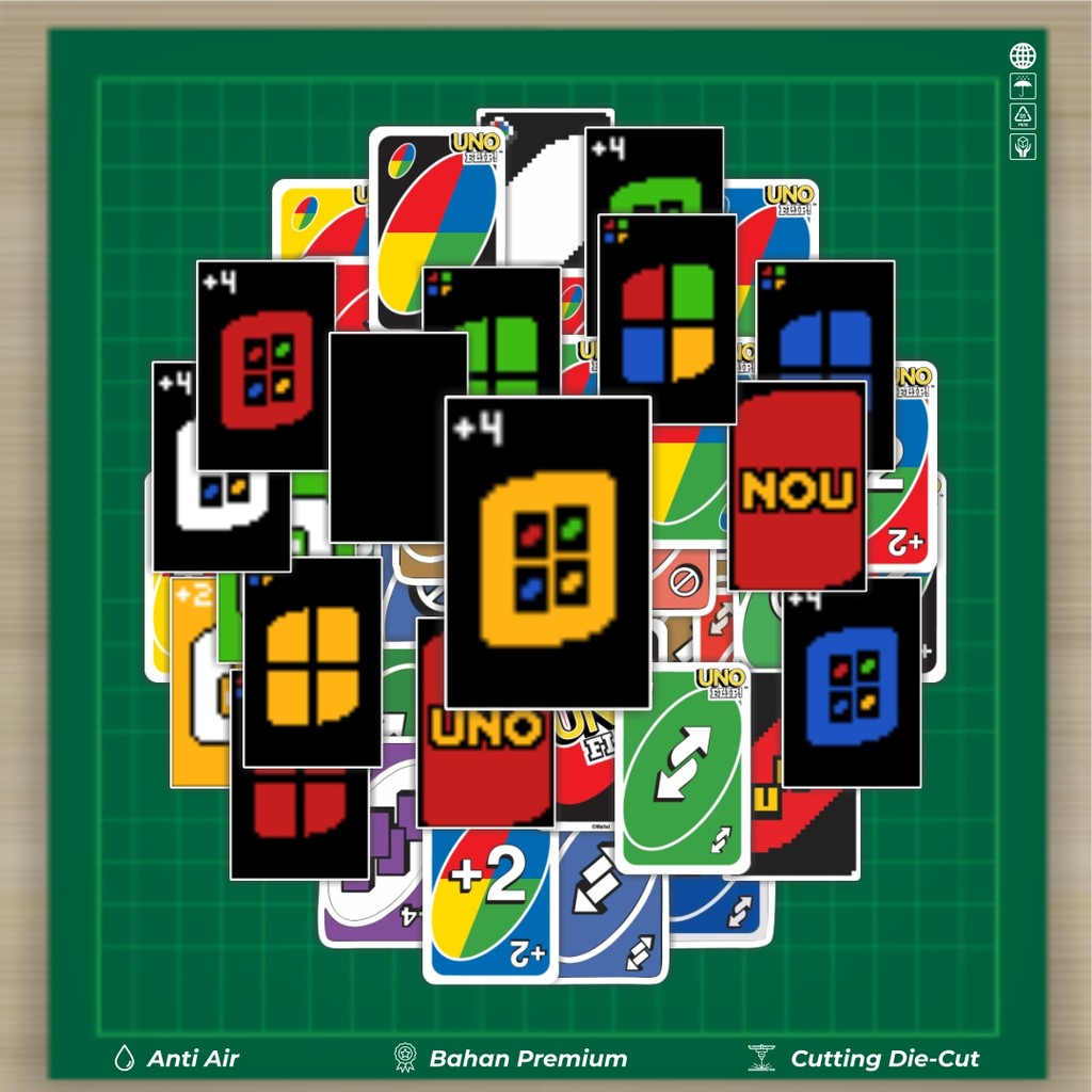 

HOT 50 PCS STIKER Stiker Game Kartu UNO V8 Stiker Fashion Cars Decal Dingin Kartu Album Custom Vinyl Anti Air- Sticker Aesthetic Buku Journal Koper Casing HP Tablet Laptop Helm Motor Botol Minum