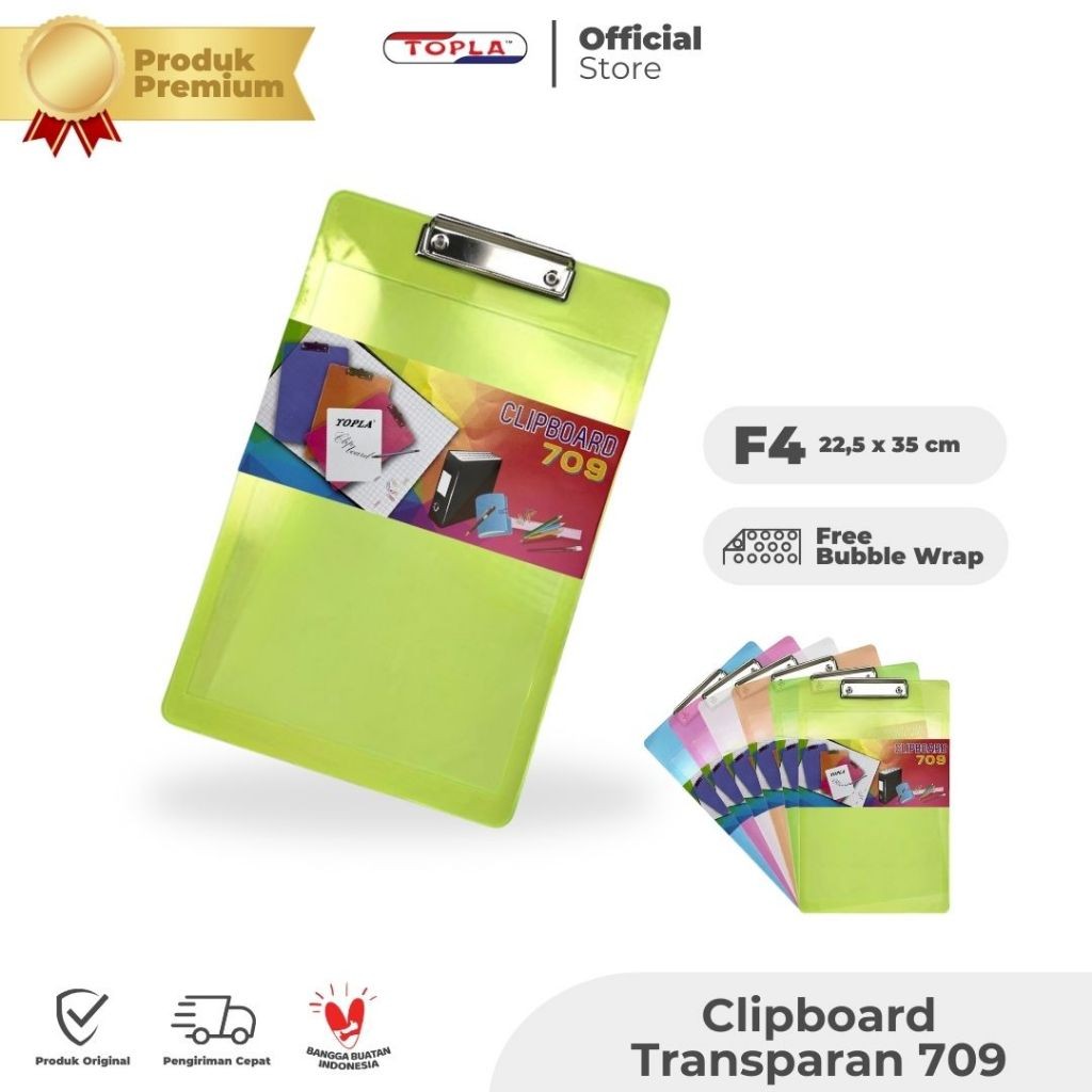 

Clipboard F4 709 papan dada ujian sekolah F4 TOPLA