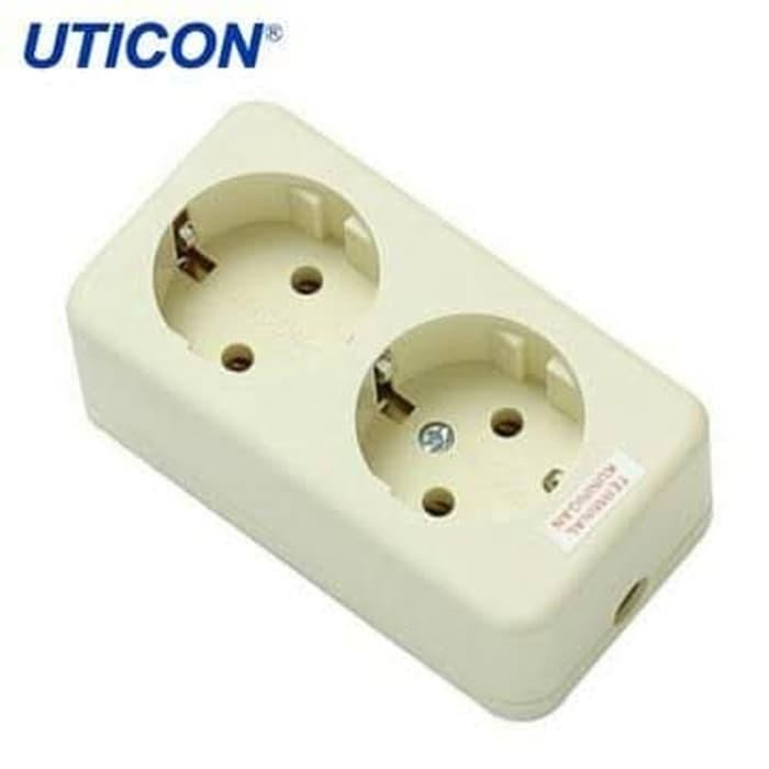 Terminal Listrik Stop Kontak 2 Lubang Uticon Tanpa Kabel