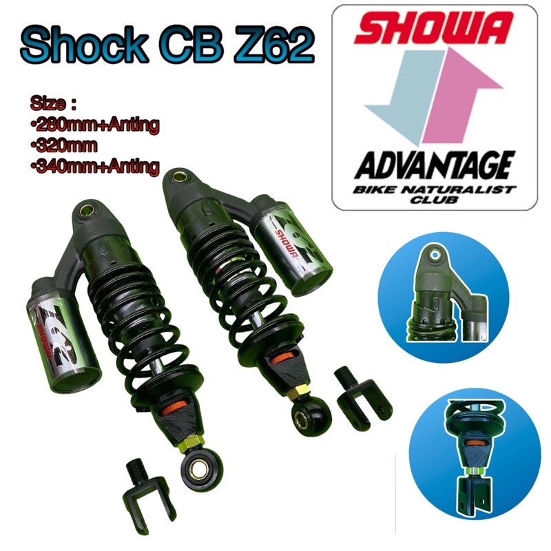 Shock Showa CB Z62 AG-11 Plus Anting Universal Bebek Matic Shock Double Shockbreaker Tabung Atas 280