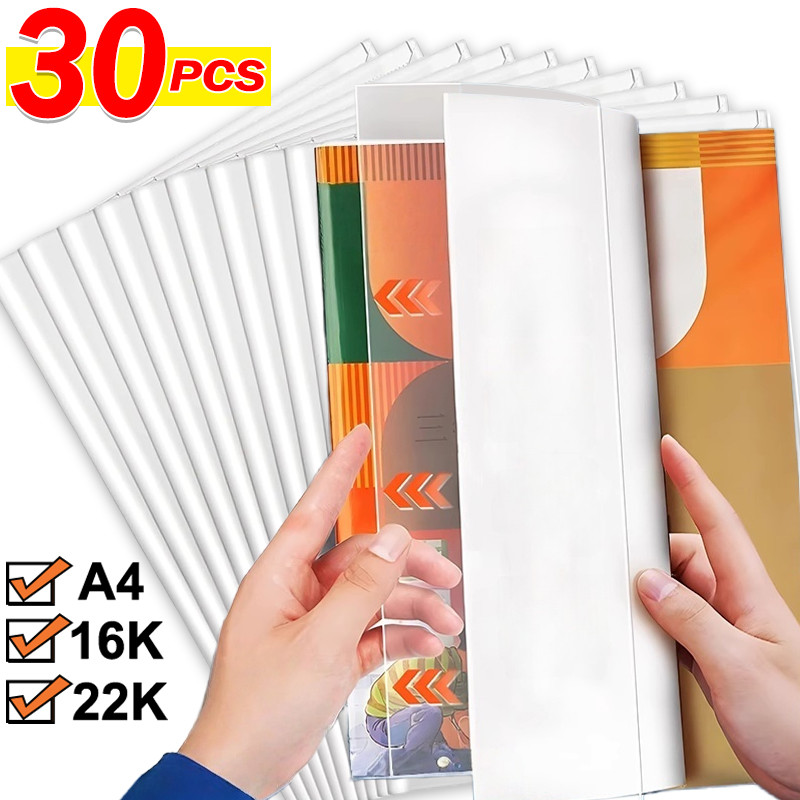 

Transparent Student Notebook Cover Waterproof A4/A5/16K Book Skin Protective Film Anti-scratch Textbook Covers Wrap Sleeve