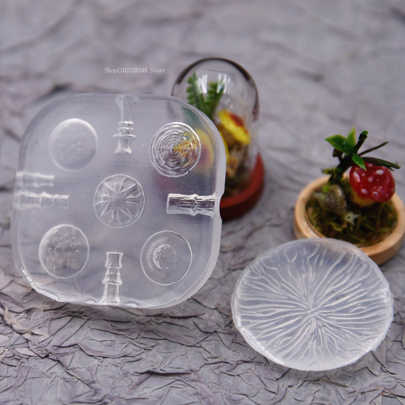 

2/Set Mini Mushroom Silicone Mold Ultra Light Clay Resin Clay Hand DIY Polymer Clay Miniature Mushroom Quick Modeling Tools