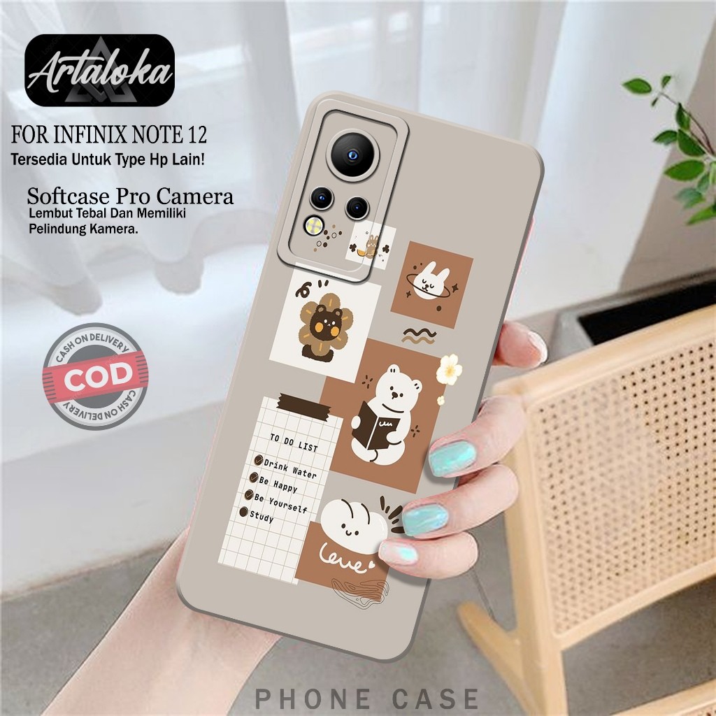 Case Hp Infinix Note 12 Fashion Case Kartun Lucu Softcase Infinix Note 12 Silikon TPU Pro Camera Cas