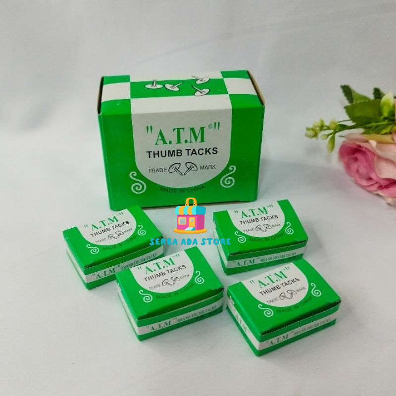 

Paku Payung ATM Thumb Tacks Pines Push Pin 1 Box Isi 10 Kotak - SAS88