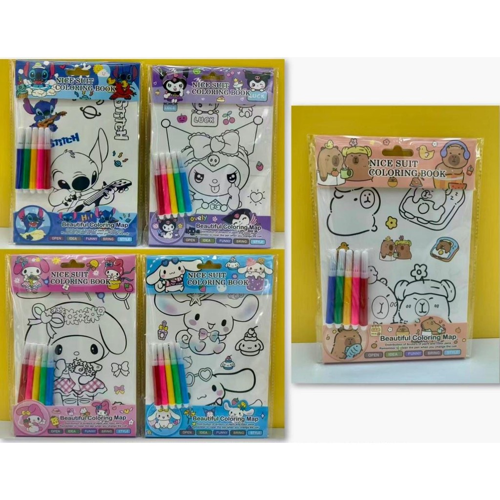 

*DP* BUKU COLOURING SET 8020+SPIDOL/ BUKU GAMBAR MOTIF KARTUN
