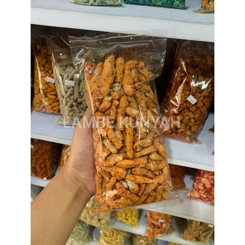 

Basreng Stik Pedas Gurih Asin 250gr Snack Kiloan | LAMBE KUNYAH SNACK