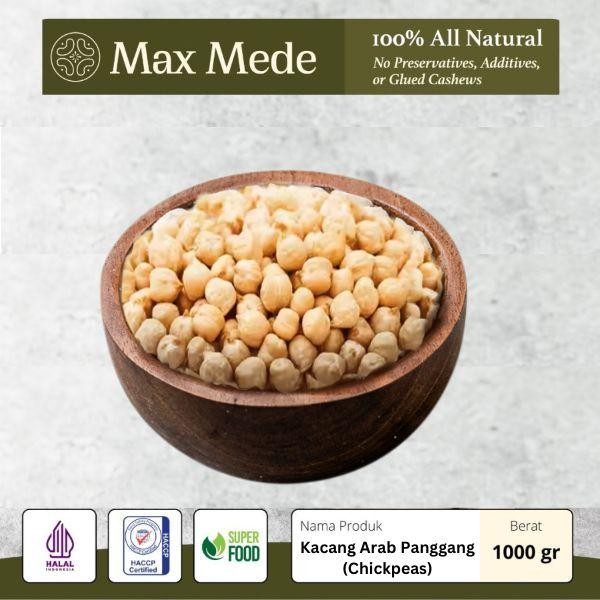 

Best Seller Max Mede - Kacang Arab Pangagang 1kg Gurih Chickpeas Roasted Matang Original Premium Oleh oleh Haji Umroh - 1Kg