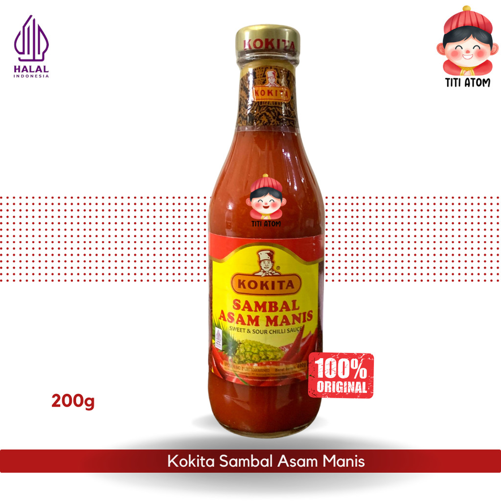 

Kokita Sambal Asam Manis 200g | Saus Pedas Manis Gurih Siap Santap Asli Indonesia