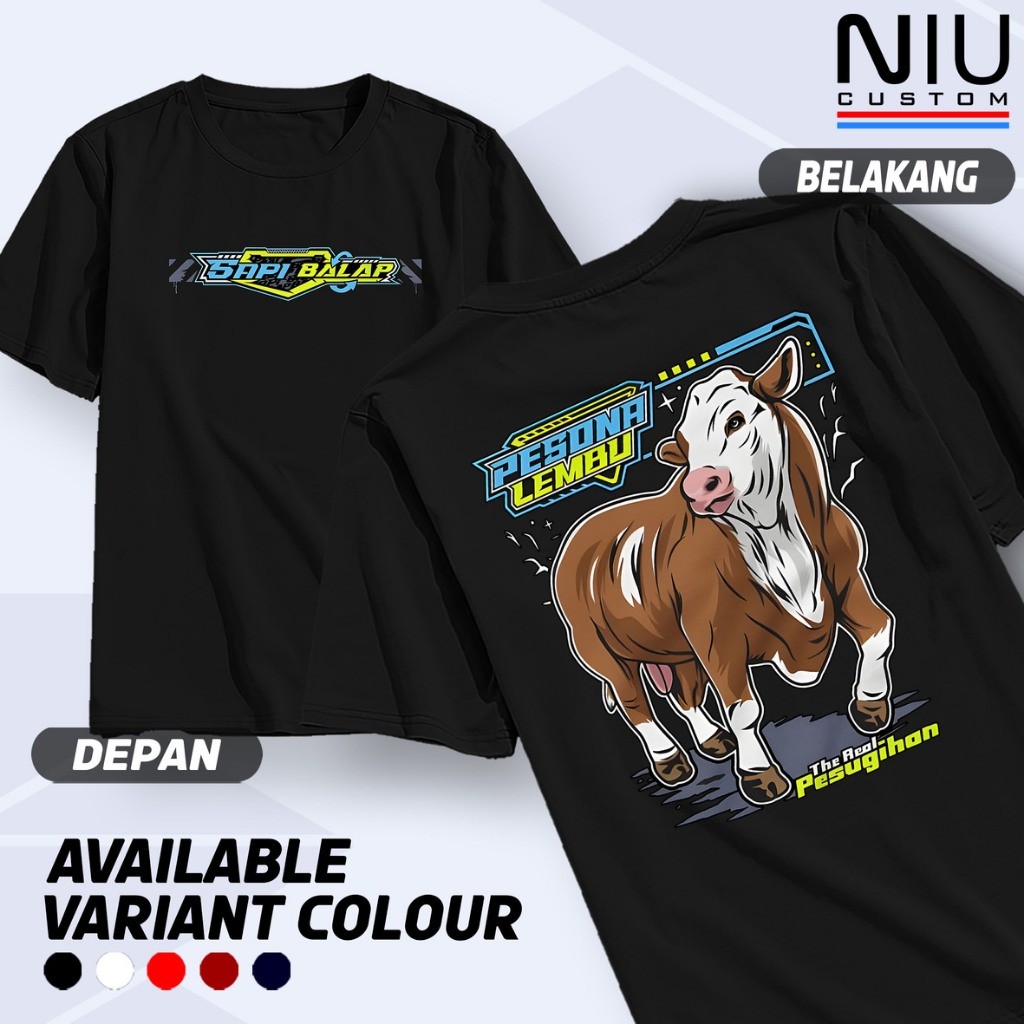 Kaos SAPI BALAP New Simental Pesona Lembu Tshirt Peternak Milenial Indonesia