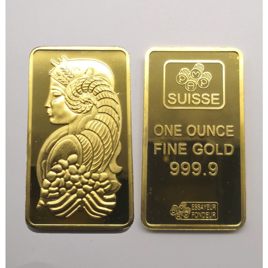999.9 Logam Mulia 100 gram Fine Gold Logo Bank Swiss Emas Replika Import