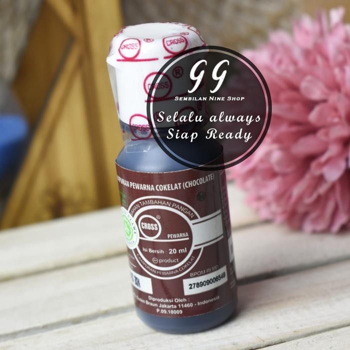 

PROMO! CROSS CHOCOLATE Food Coloring Oil Base 20 ML Cokelat Pewarna Makanan Coklat Edible Colours - Spesifikasi