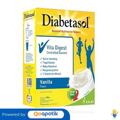 

Diabetasol Susu Rasa Vanila 1000 Gram Box