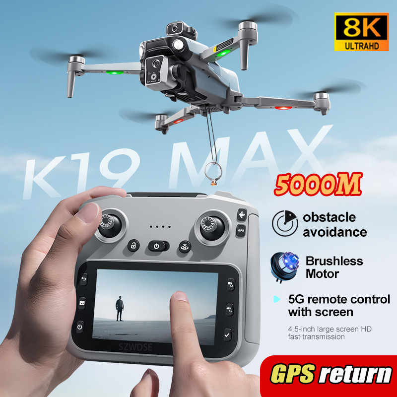 JJRC K19 Max GPS Drone With 8K HD 2-Camera GPS 360° Obstacle Avoidance RC Airdrop Drone 5G WIFI FPV 