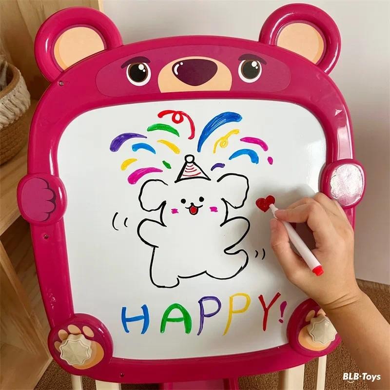 

Foldable Double-Sided Children's Art Easel Magnetic Whiteboard Blackboard Doodle Painting Set Multi-Functional Writing Board