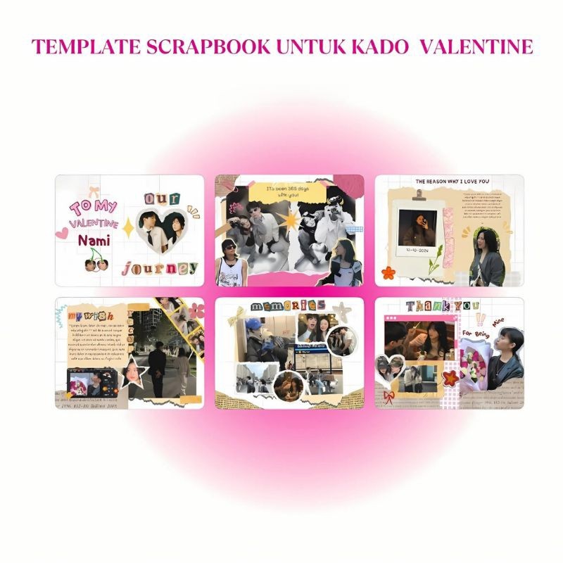 

Template Scrapbook Valentine/Anniversary – Desain Simple & Aesthetic, Bisa Diedit Sendiri!