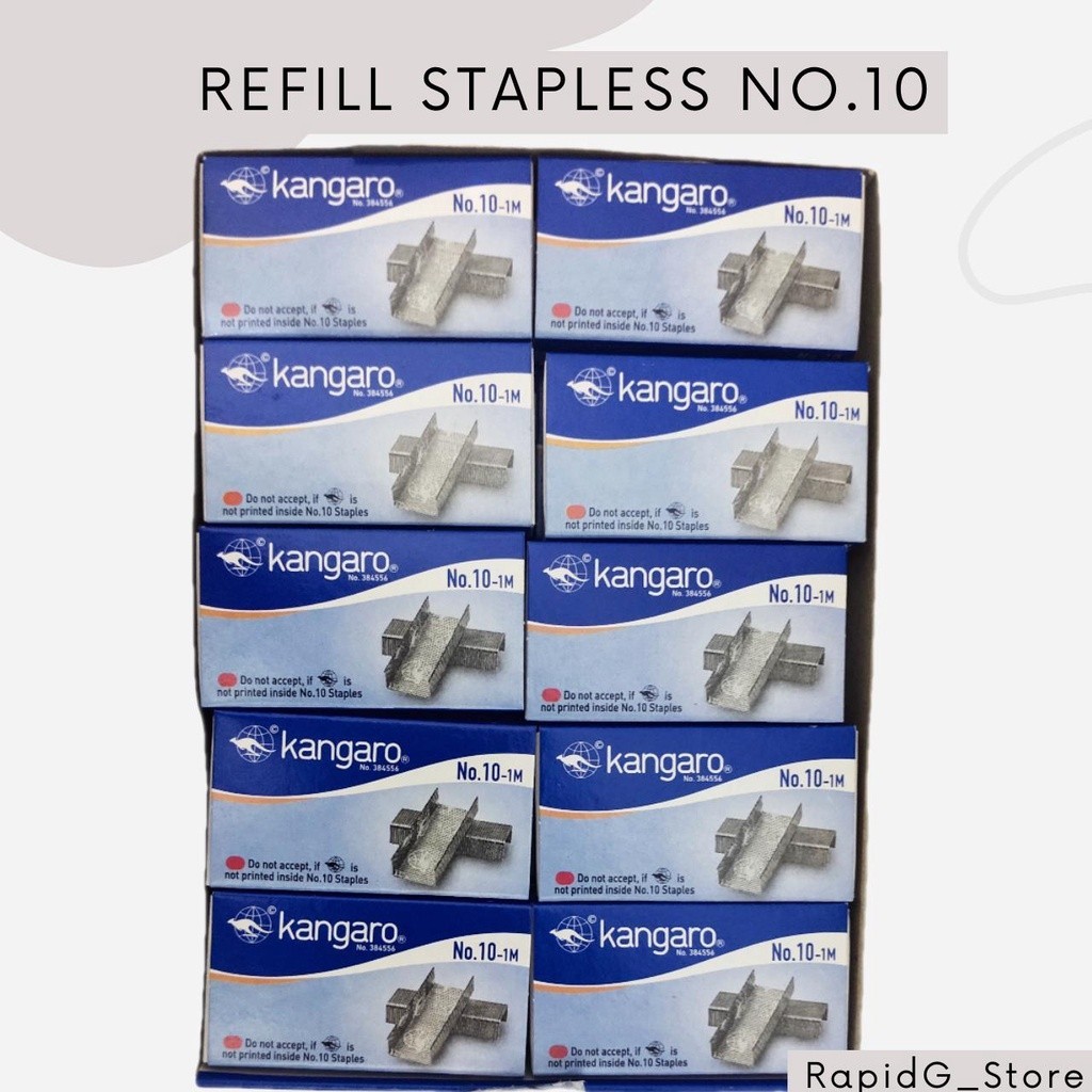 

Isi Staples Stapler No 10 Kangaro Isi 20 Kotak Kecil Rapid Store