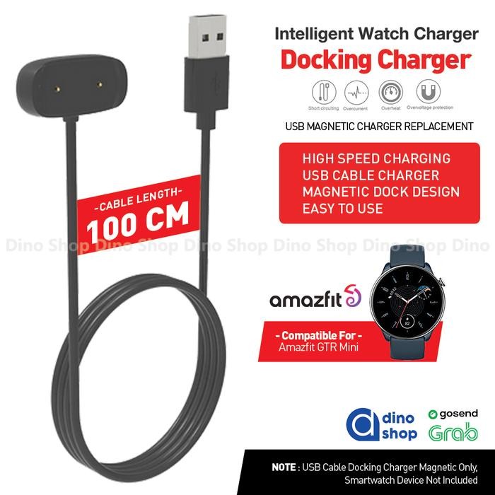 [Premium] Dock Kabel USB Charger For Amazfit GTR MINI Charging Magnetic Cable 1M - Amazfit GTR MINI