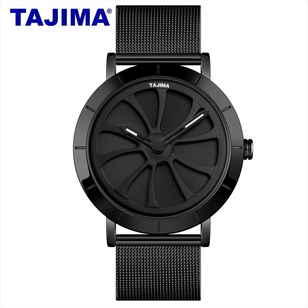Jam Tangan Pria Analog Tajima 1806 Mesh Tahan Air Original Premium Free Box (tajima.indonesia.watch.