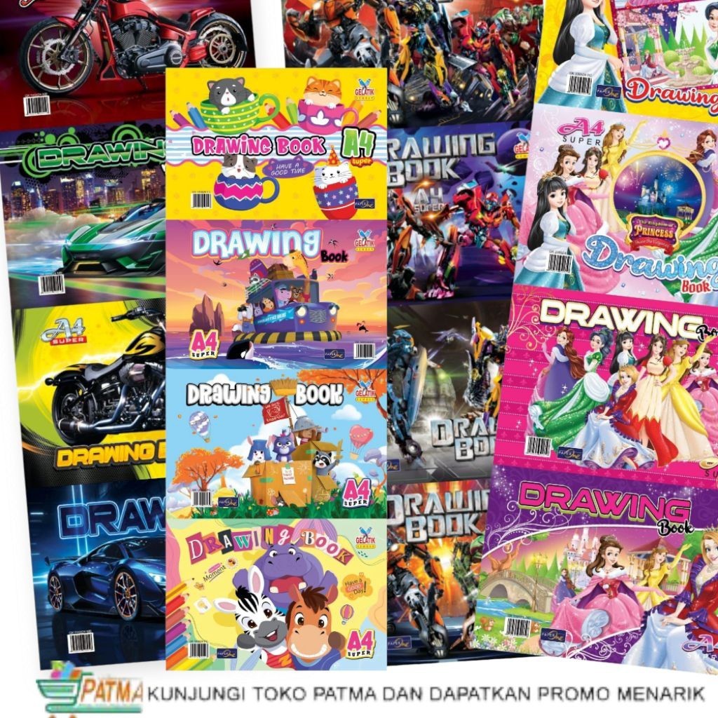 

( READY ) GELATIK BUKU GAMBAR A4 1PAK ISI 10 BUKU