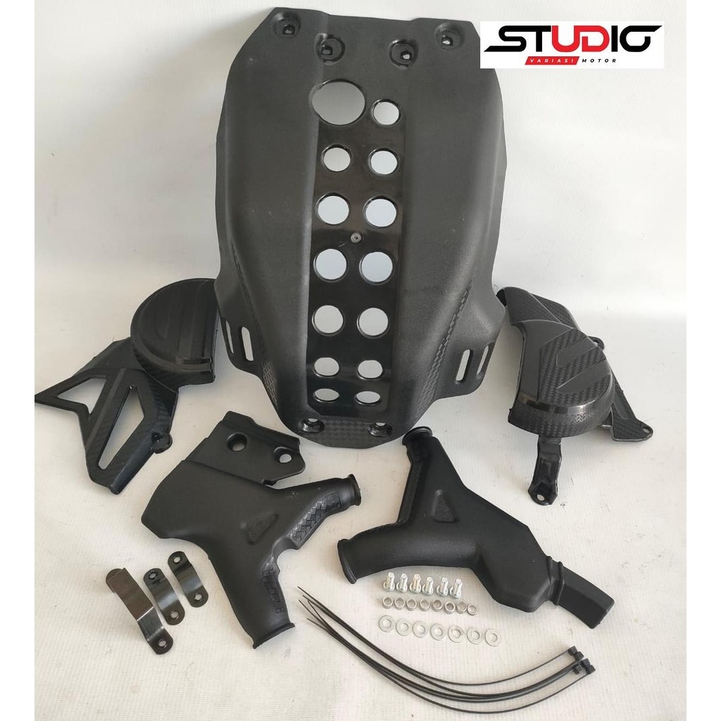 CRF150 - Tutup Mesin Cover Pelindung Mesin Block Rangka Crf150 L Full Set Engine Guard Trail Cross S