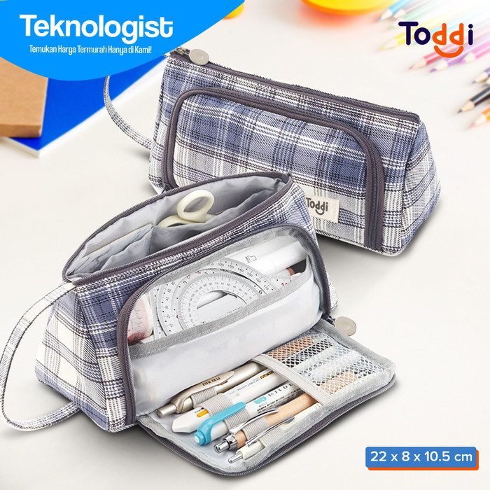 

Toddi Tempat Pensil Pencil Case Pouch Stationery Tempat Penyimpanan Pensil