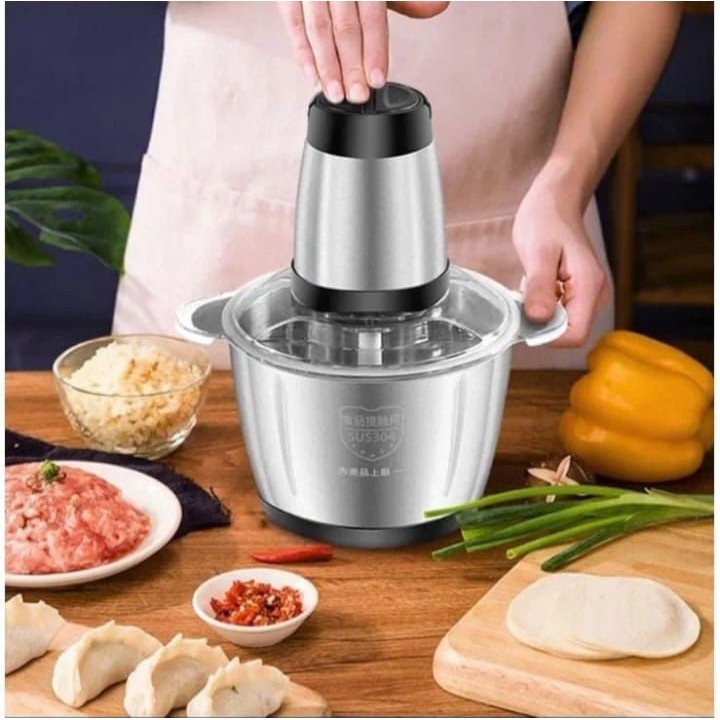 Blender Daging Stainless Steel 2Liter/Chopper Daging 2Liter/ Alat Penggiling Daging
