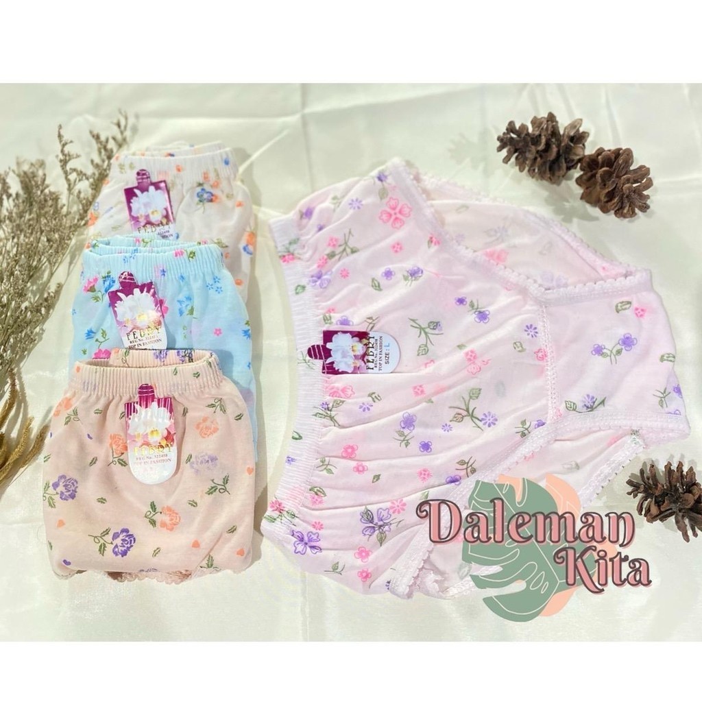 6pcs - celana dalam wanita motif bunga | celana dalam wanita motif bunga | celana dalam wanita inara