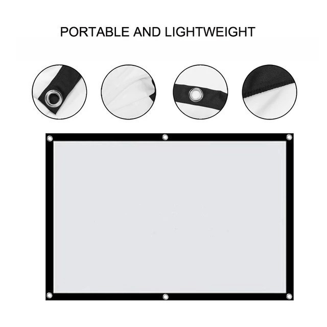 Layar Proyektor Portable 150 Inch | Simple Screen Projector