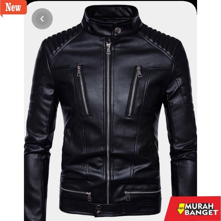 jaket kulit pria garut Jaket kulit sintetis laki laki terkini P23