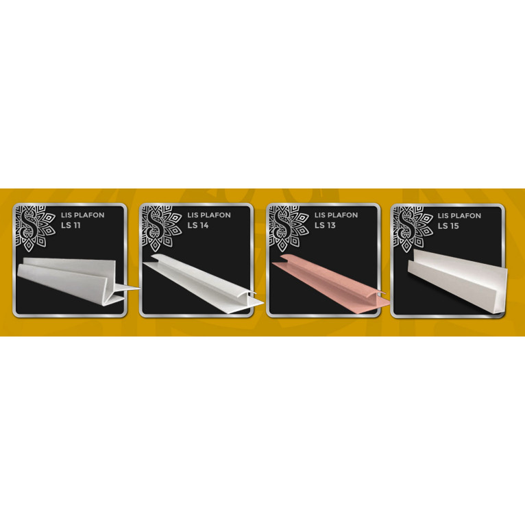 Lis Dan Sambungan Plafon Pvc 4 Meter / Lis Plavon Pvc Minimalis / Lis Plavon Pvc Glossy Terlaris