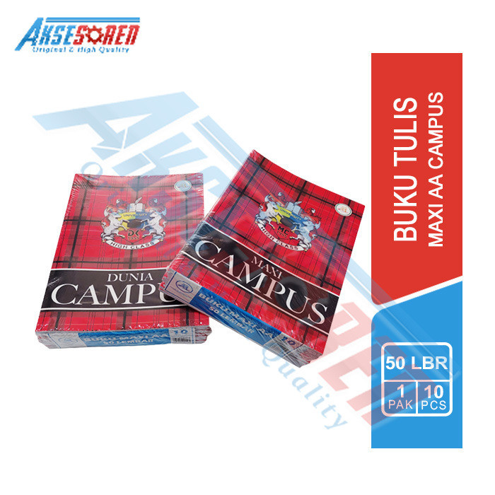 

Aksesoren Buku Tulis Elite Campus 50 Lembar [1 Pak / 10 Buku] / Write Book B5 / Buku Menulis SD SMP SMA