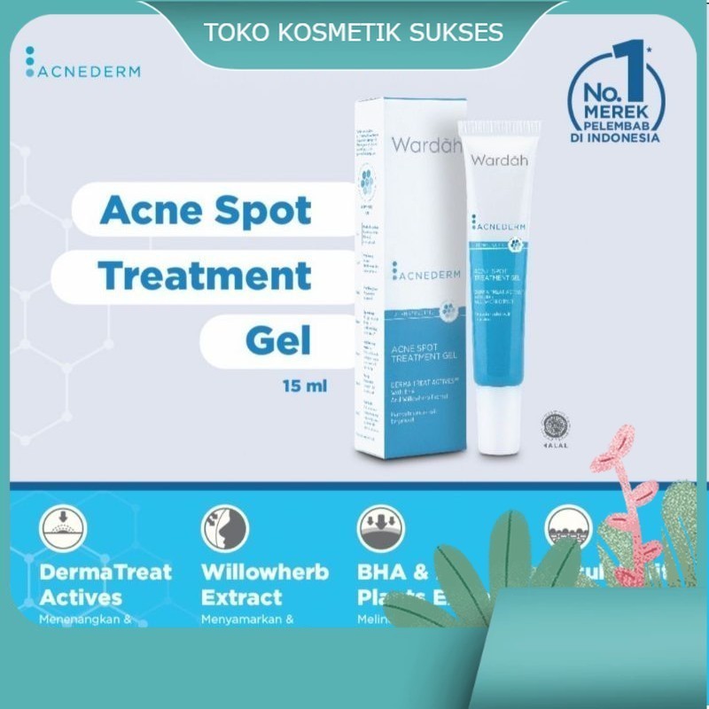 Wardah Acnederm Acne Spot Treatment Gel | perawatan jerawat WARDAH