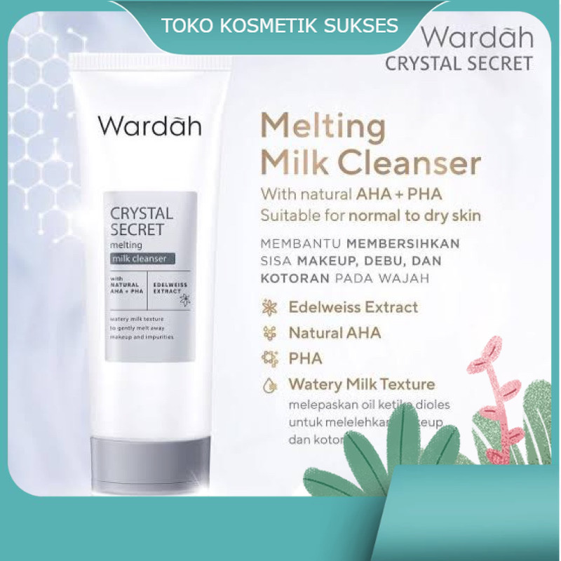 Wardah Crystal Secret Melting Milk Cleanser | cleanser WARDAH