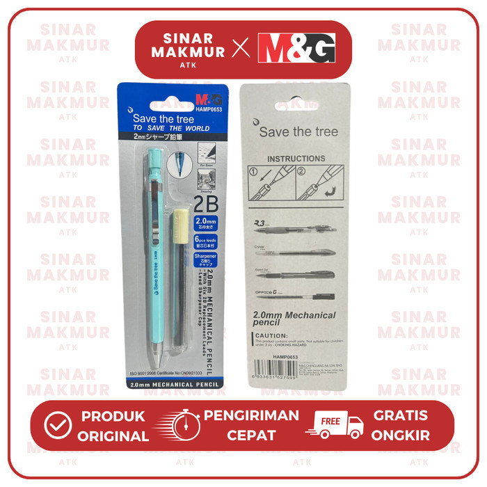 

Pensil Mekanik/Mechanical Pencil 2.0 mm + Refill HAMP0653 M&G (Set)