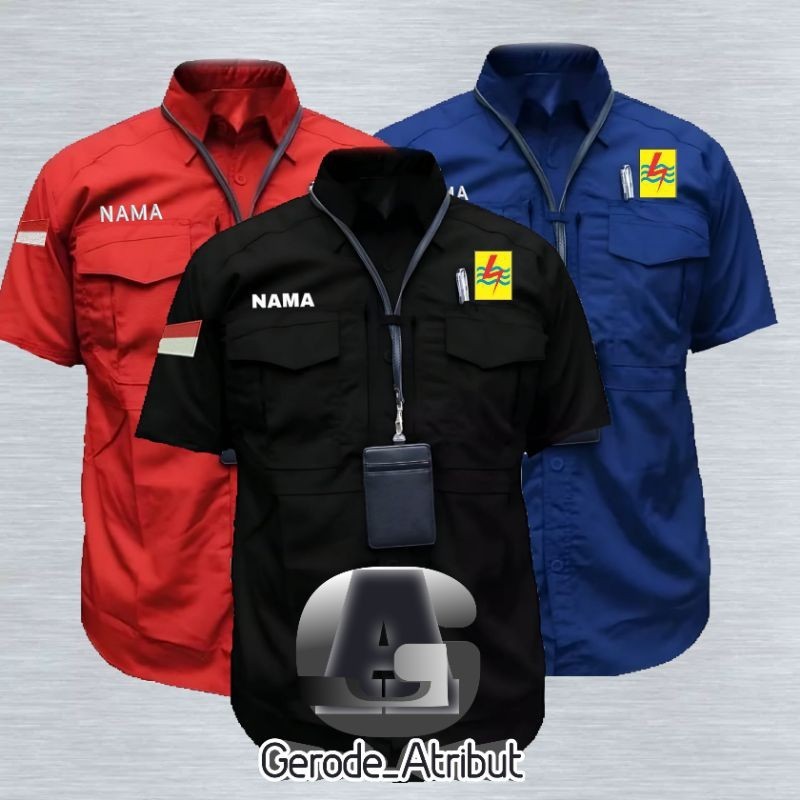 kemeja mtek pln / baju kemeja pln / kemeja pln / seragam pln