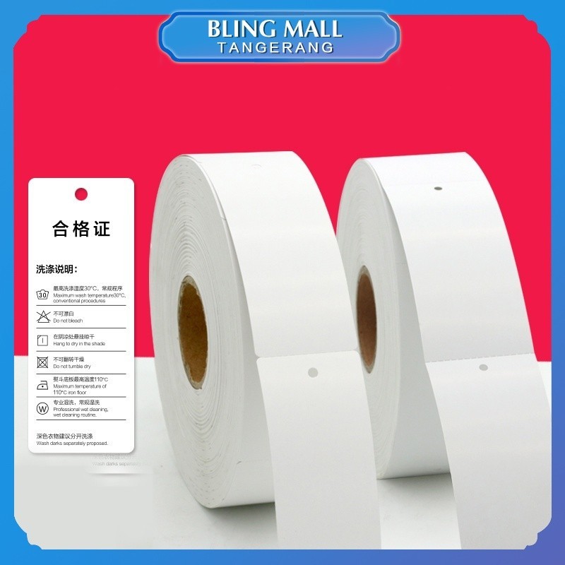 

1000PCS Label Tag Baju Blank Label Baju Hang Tag Putih Kertas Perunggu 35*50mm / 40*100mm