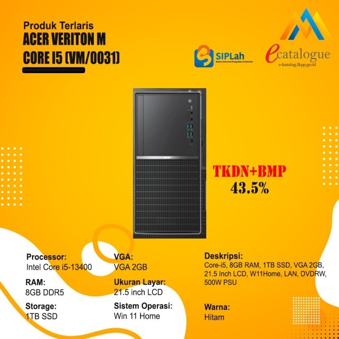 TKDN ACER VERITON M - CORE I5 (VM/0031)