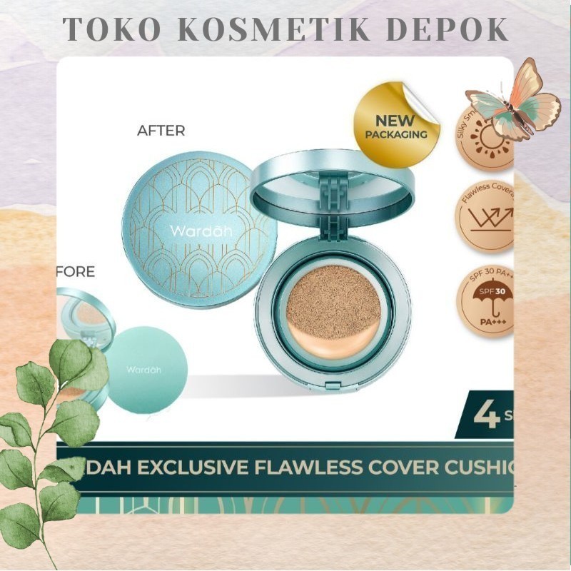 Wardah Exclusive Flawless Cover Cushion | cushion WARDAH