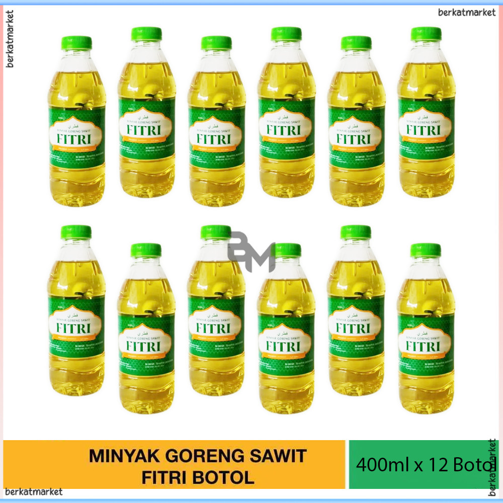 Minyak Goreng Gorengan Fitri 400ml 12 Pcs Botol 1Pack Kelapa Sawit Murni Palm Cooking Coconut Oil  1