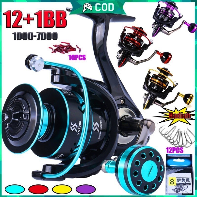 Sougayilang Reel Pancing 2000-5000 Series Spinning Fishing Reel 12 + 1Bb Alat Pancingan Fishing Reel